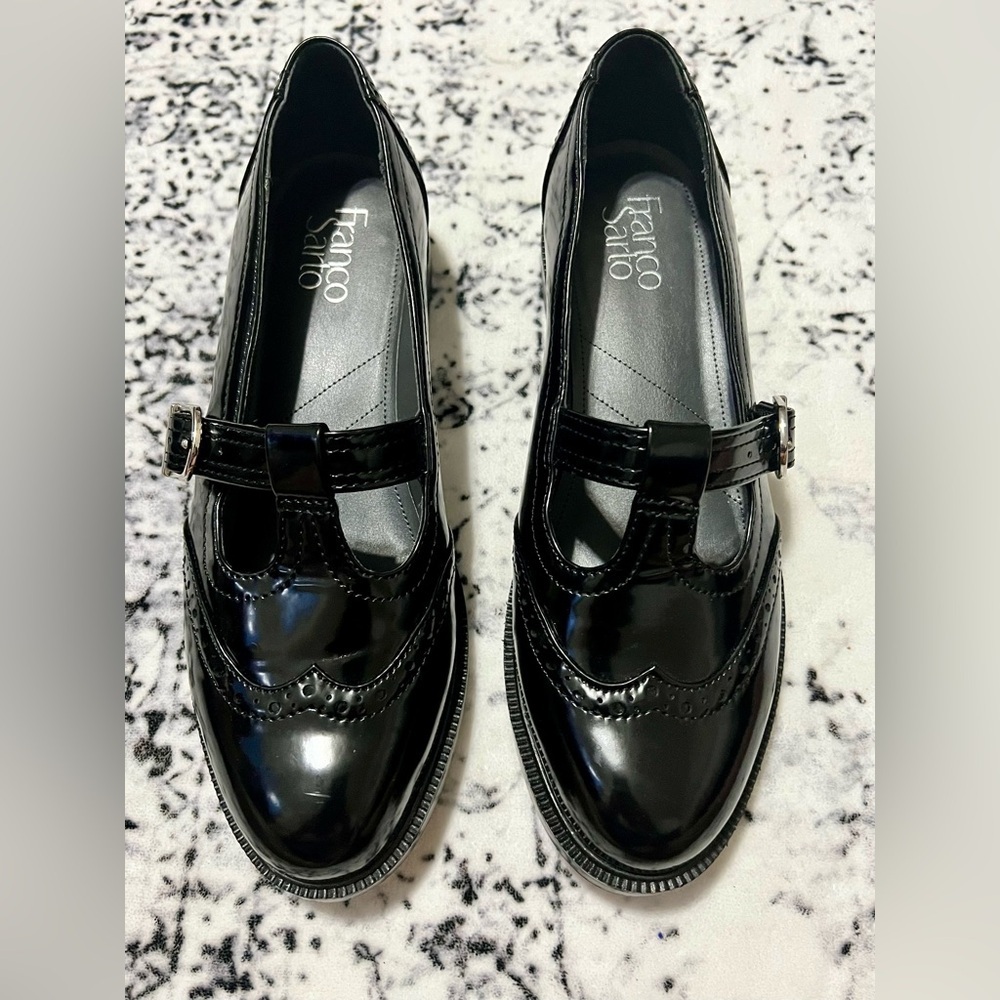 NEw Franco Sarto Mason Black Patent Leather Mary Janes -8.5